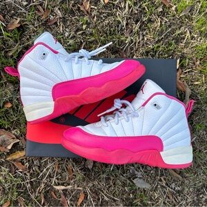 Air Jordan 12 Retro Dynamic Pink White Shoes Size 3Y